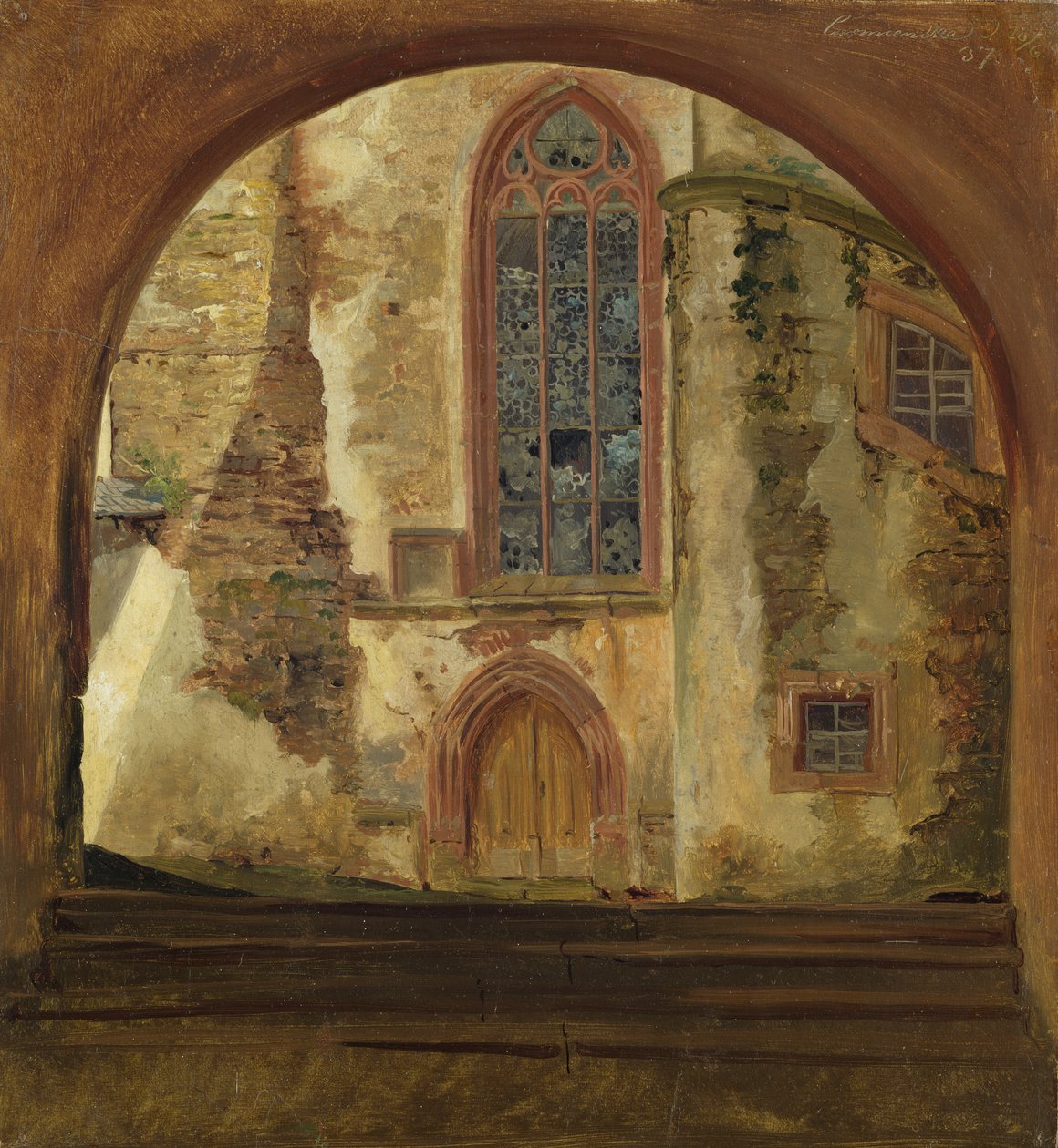 Detalhe, de, rochsburg, castelo, em, saxônia de Johann Herman Carmiencke