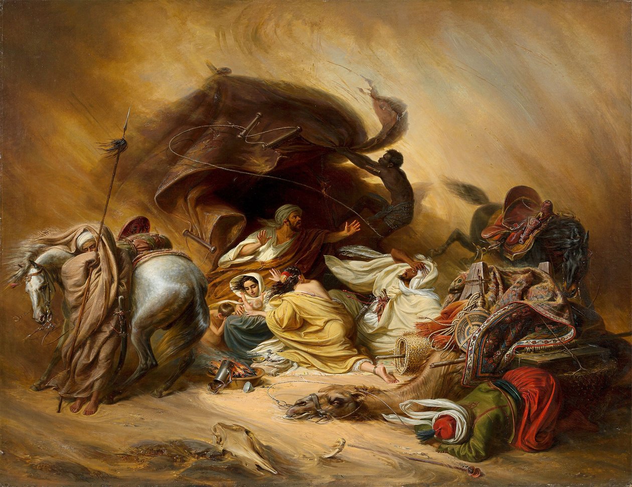 O Samum no deserto, depois de 1844. de Johann Hermann Kretzschmer
