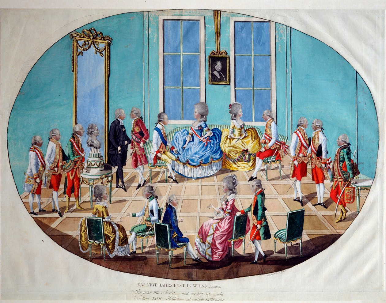 A celebração do ano novo em Viena em 1782, 1783. de Johann Hieronymus Löschenkohl