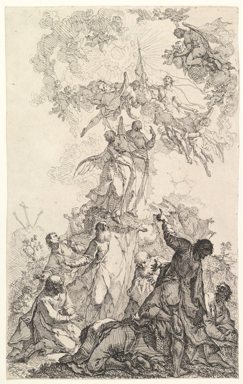 A Ascensão de Cristo, ca. 1750. de Johann Ignatz Zimbal