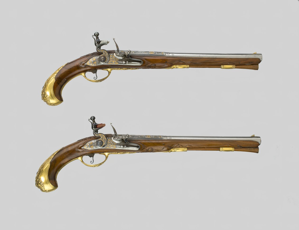 Par de Flintlock Pistols, Alemanha, 170030. de Johann Jacob Behr
