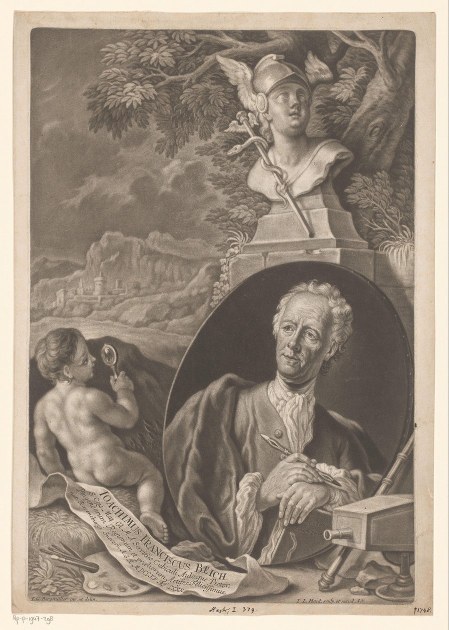 Retrato de Joachim Franz Beich aos 80 anos de idade de Johann Jacob Haid
