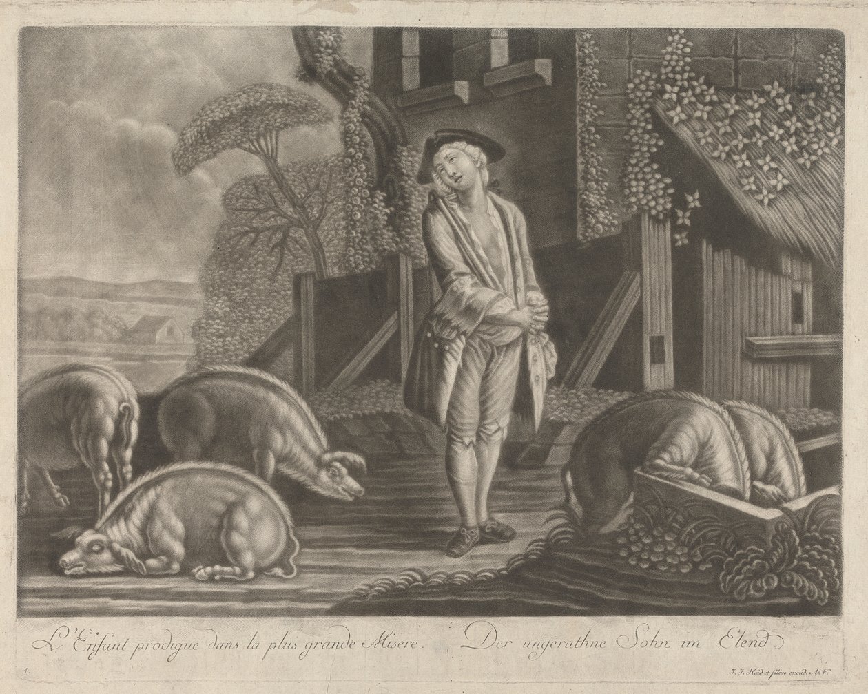 O Filho Pródigo na Maior Miséria de Johann Jacobus Haid