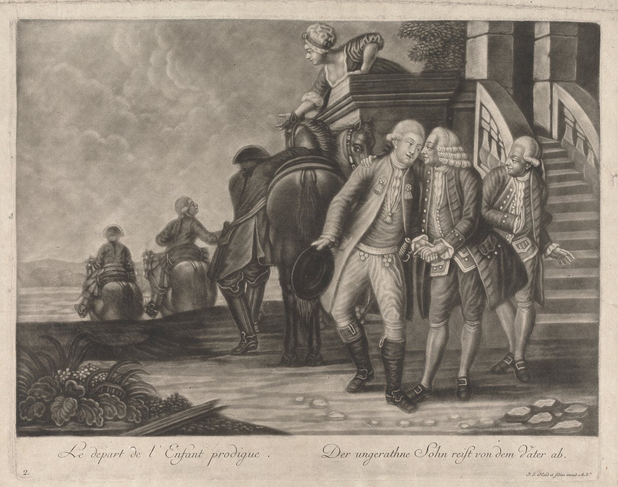 A partida do Filho Pródigo de Johann Jacobus Haid