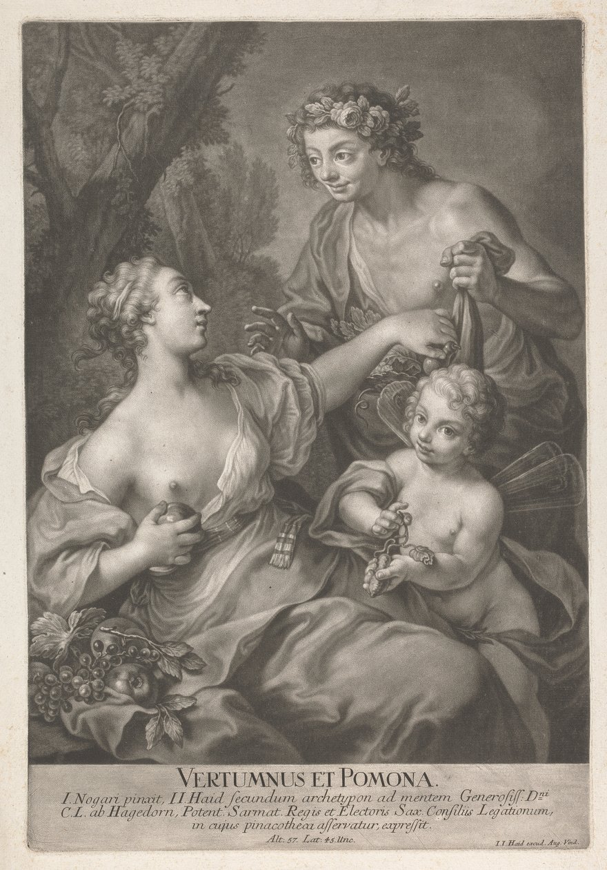 Vertumnus e Pomona de Johann Jacobus Haid
