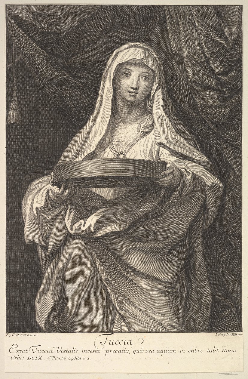 Tuccia, 1720. de Johann Jakob Frey the Elder