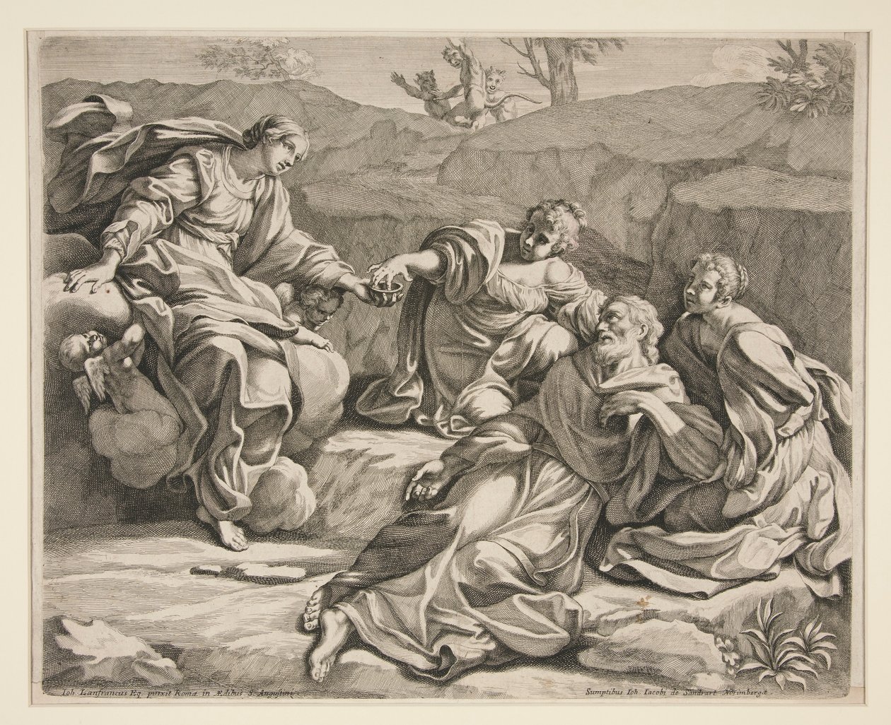 São Guilherme Assistido por Virgens de Johann Jakob von Sandrart