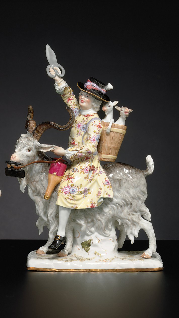 Figura de Meissen do alfaiate galês, final do século 19-20 (porcelana) de Johann Joachim (after) Kändler