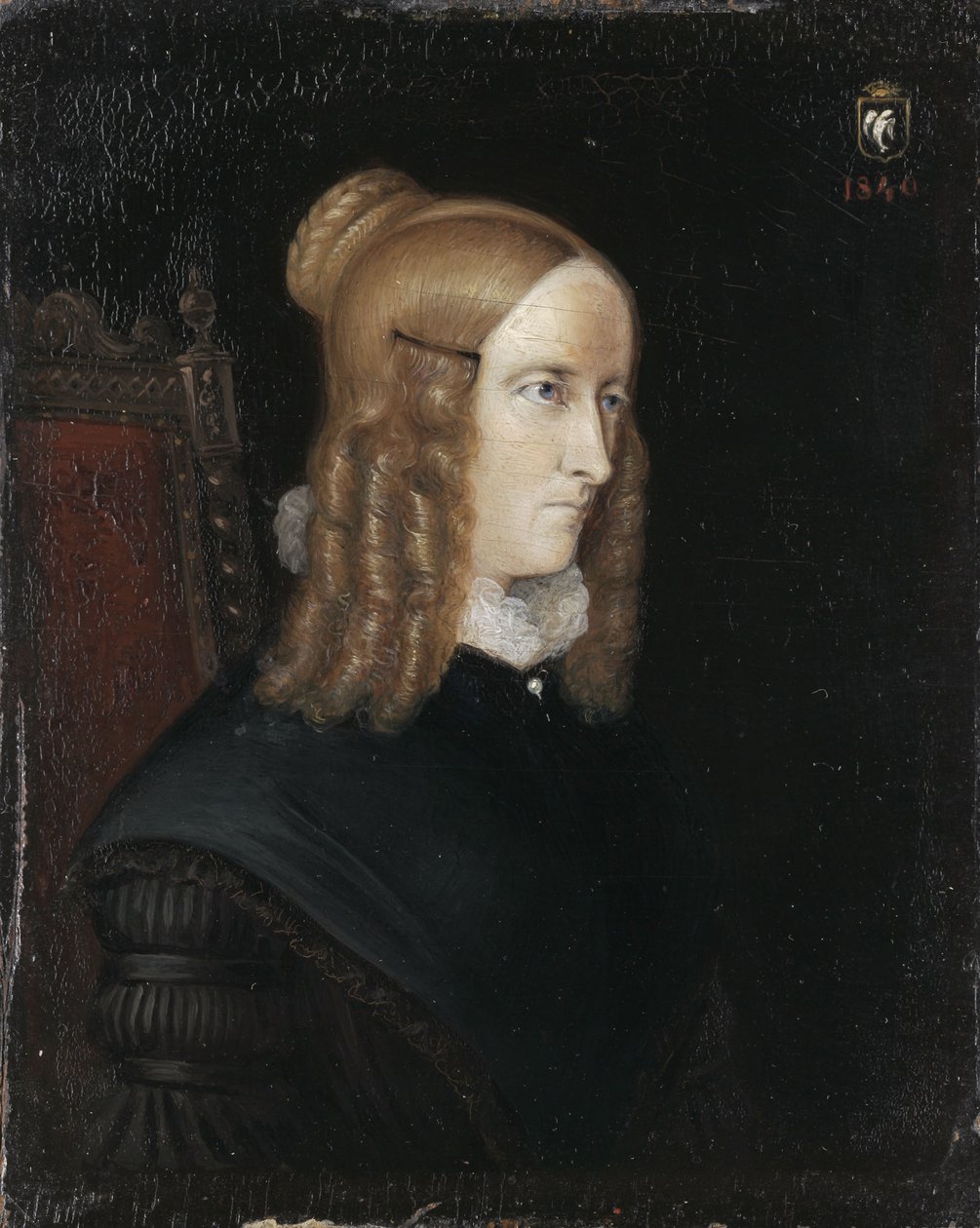 Retrato de Annette von Droste-Hülshoff 1797-1848, 1840 de Johann Joseph Sprick