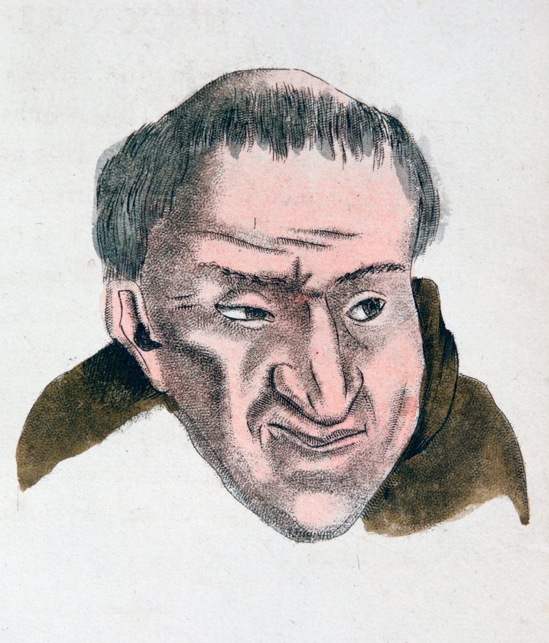 As características faciais de uma pessoa enganosa e temperada e enganosa, 1808 de Johann Kaspar Lavater