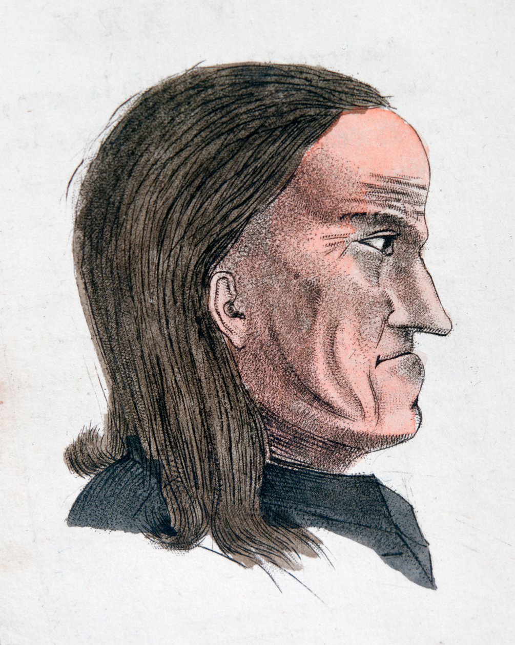 As características faciais de uma pessoa melancólica, 1808 de Johann Kaspar Lavater
