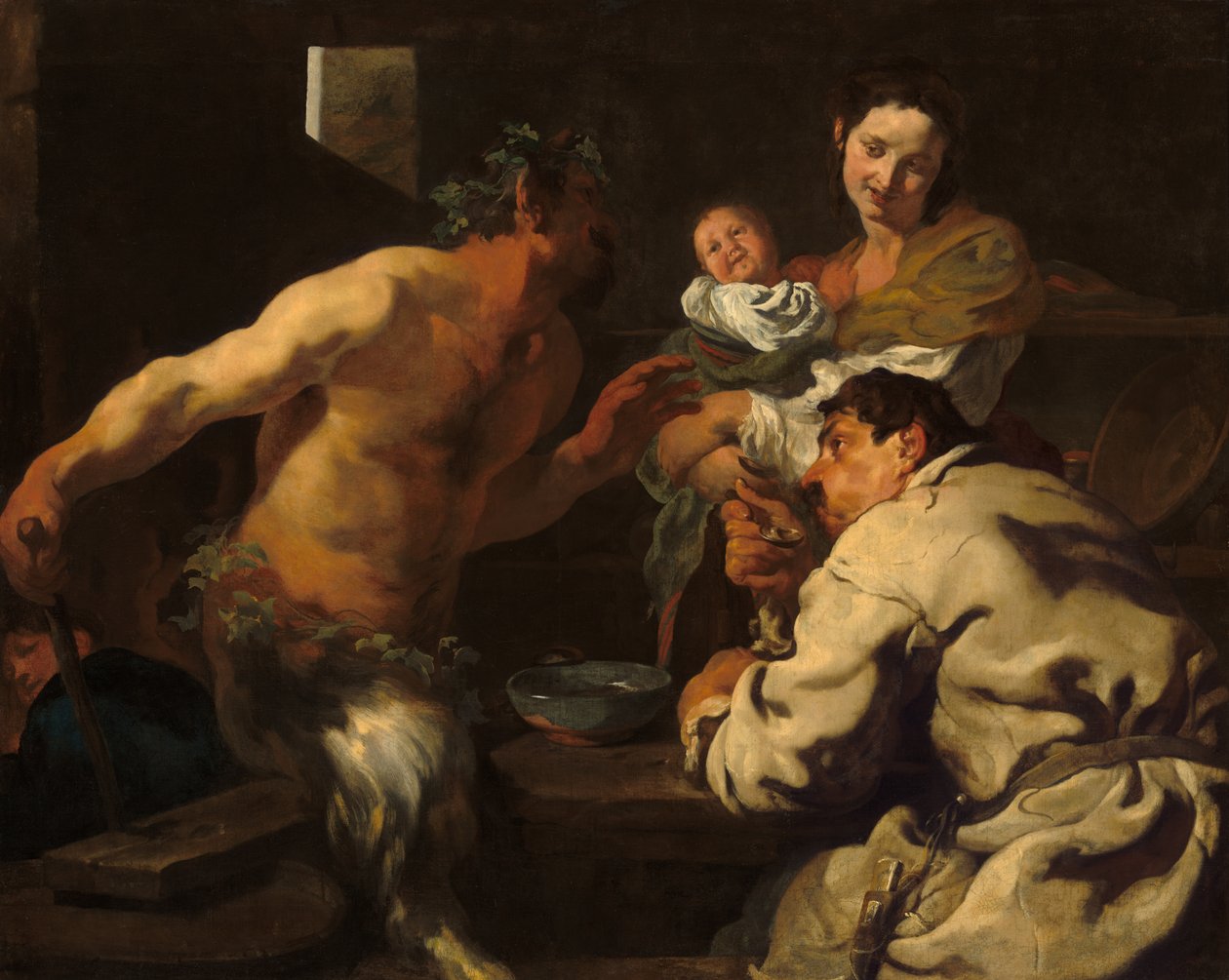 O Sátiro e o Camponês de Johann Liss