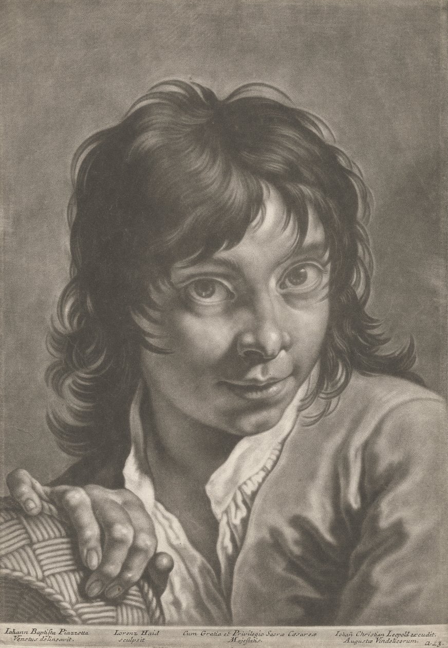 Retrato de um Rapaz com um Cesto de Johann Lorenz Haid