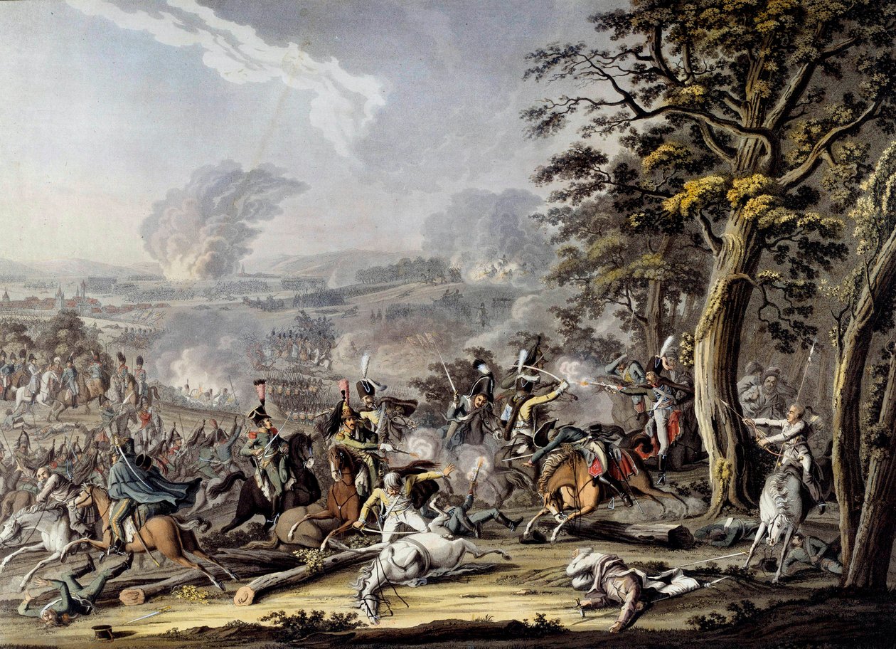 Guerra da Quarta Coligação: "Vista da Batalha de Friedland de Johann Lorenz Rugendas
