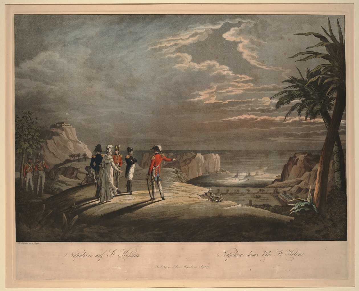 Napoleão Bonaparte na ilha de Santa Helena de Johann Lorenz Rugendas the Younger