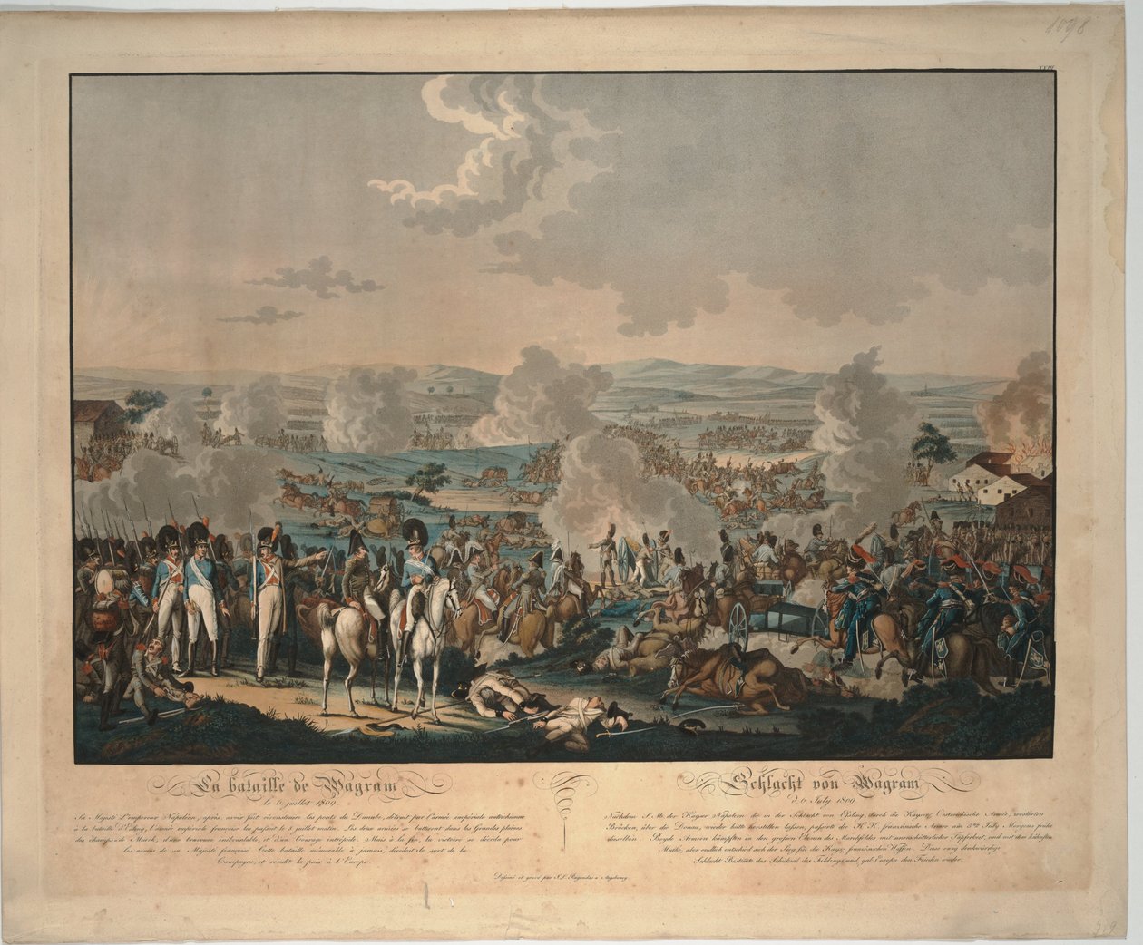 A Batalha de Wagram de Johann Lorenz Rugendas the Younger
