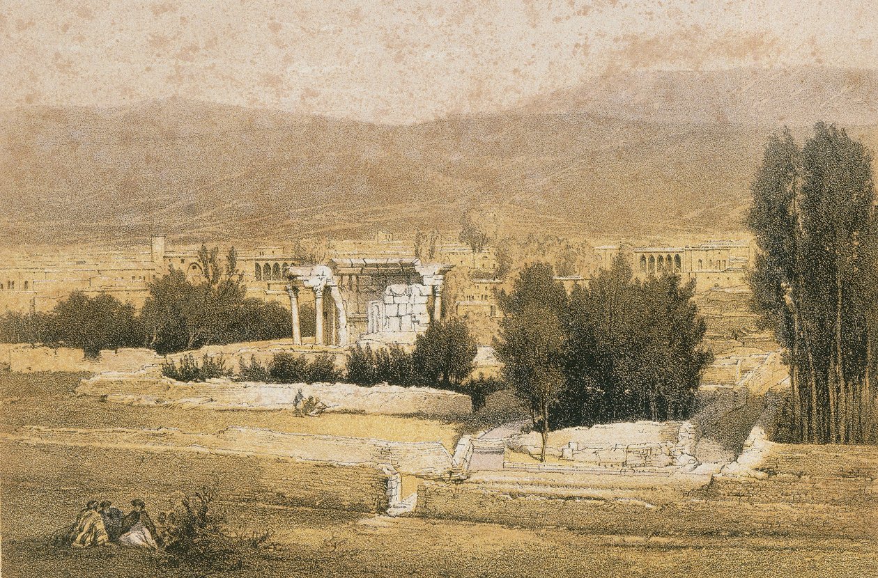 Baalbek. Gravura por Bernatz e outros - Steinkopk JF Editore de Johann Martin Bernatz