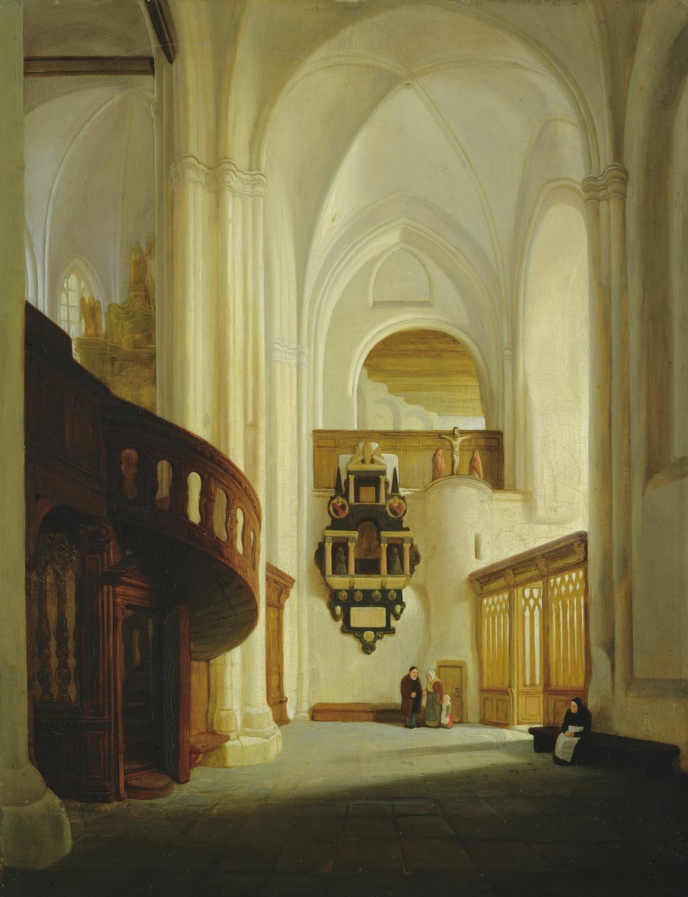 Interior da Igreja de São Nicolau, 1831 de Johann Martin Gensler