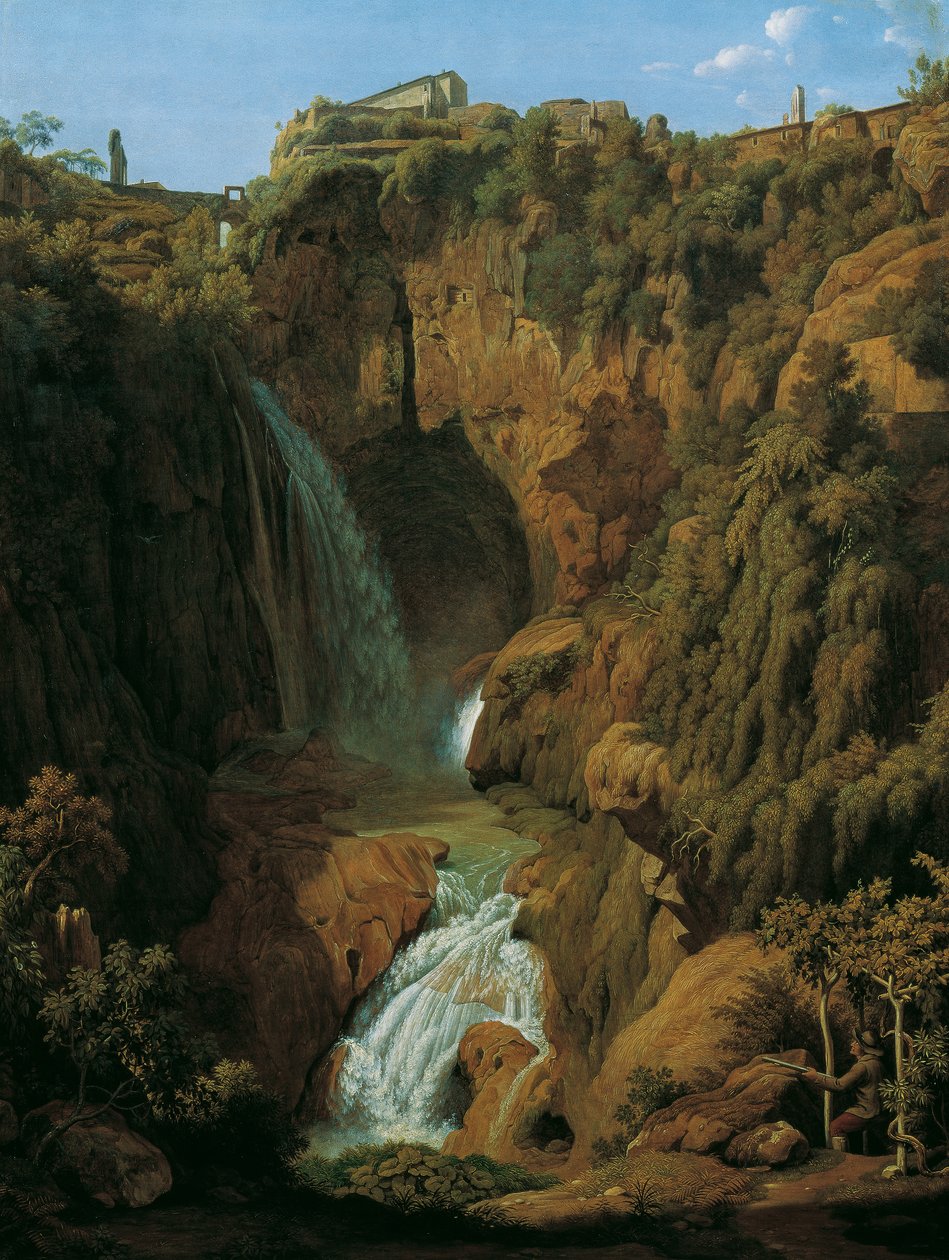 A Gruta de Netuno (cachoeira perto de Tivoli) de Johann Martin von Rohden