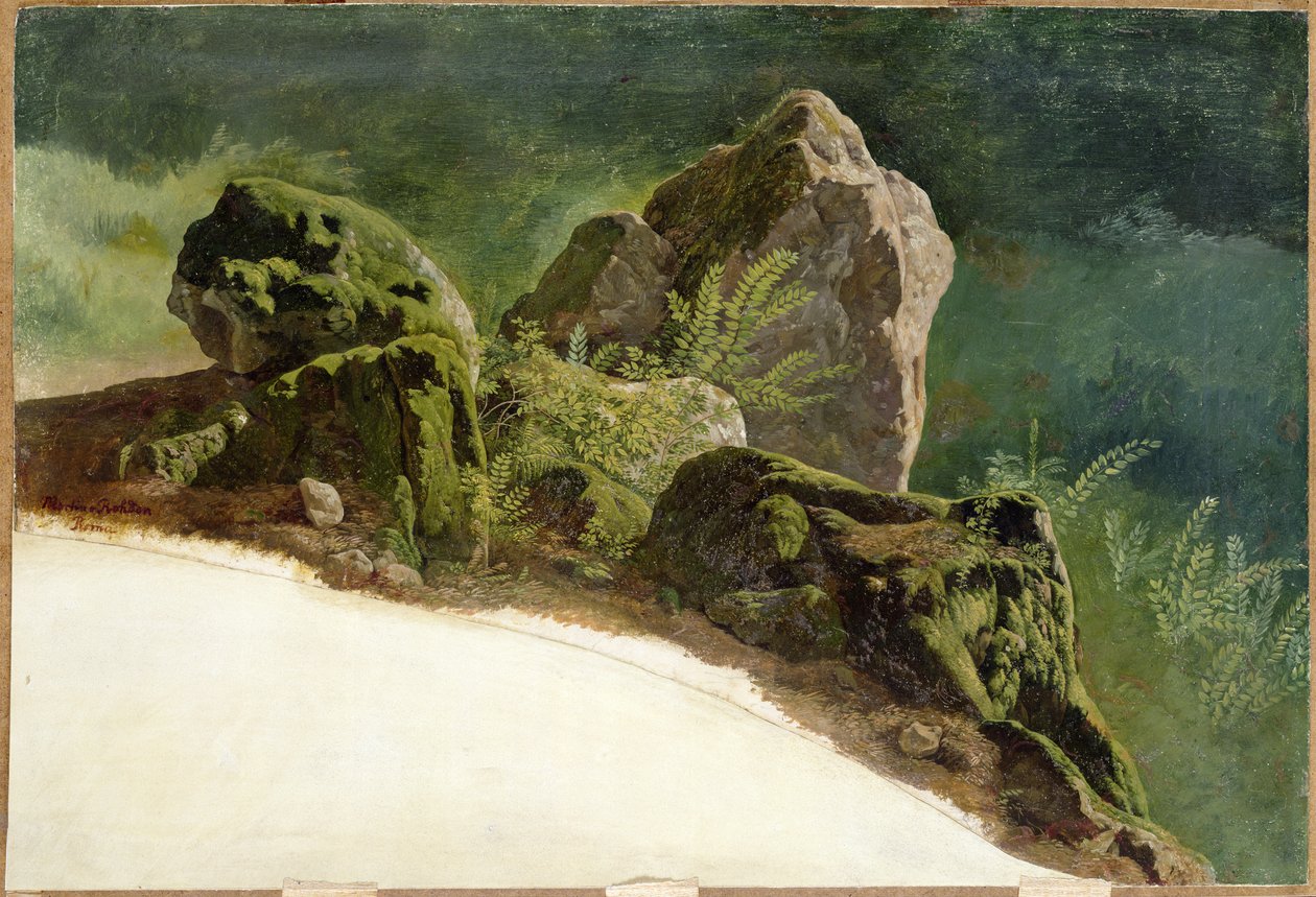 Pedras Grandes (óleo no cartão) de Johann Martin von Rohden