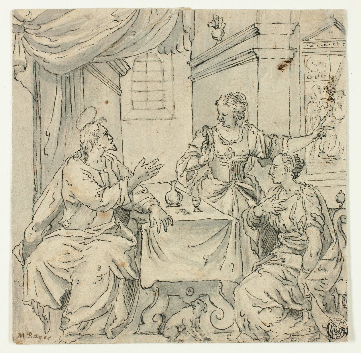 Cristo na Mesa de Maria e Marta de Johann Mathias Kager