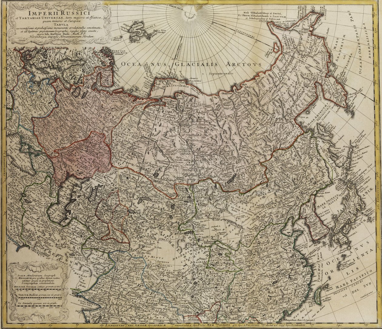 Mapa da Rússia De: de Johann Matthias Hase