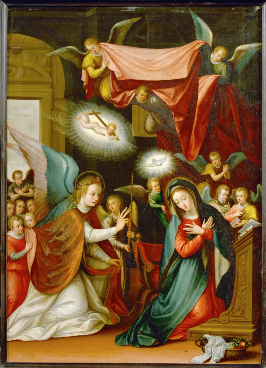 Anunciação (pintura sobre cobre) de Johann Matthias Kager