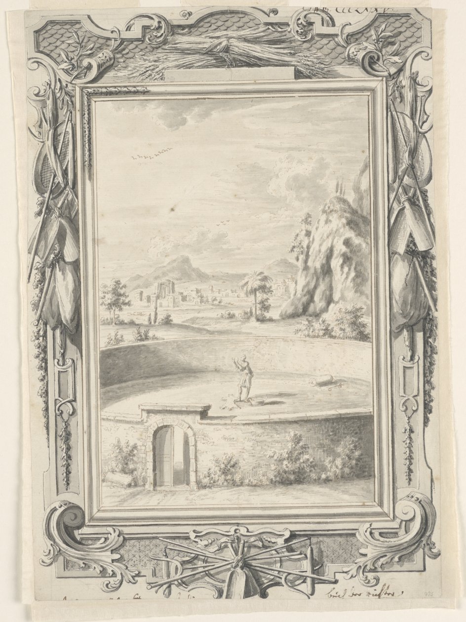 Estudo para O Velocino de Gideão, Placa 375, Physica Sacra de Johann Melchior Füssli