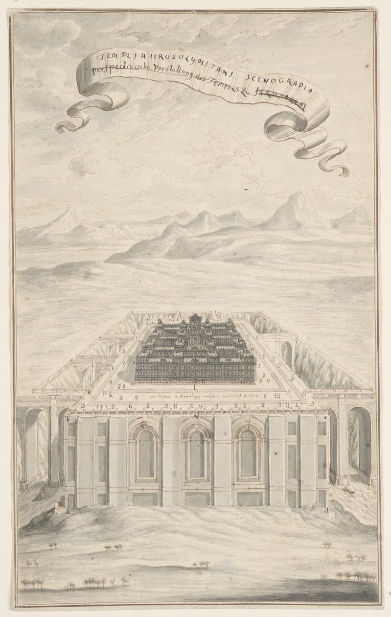 Estudo para o Templo em Jerusalém, Placa 424, Physica Sacra de Johann Melchior Füssli