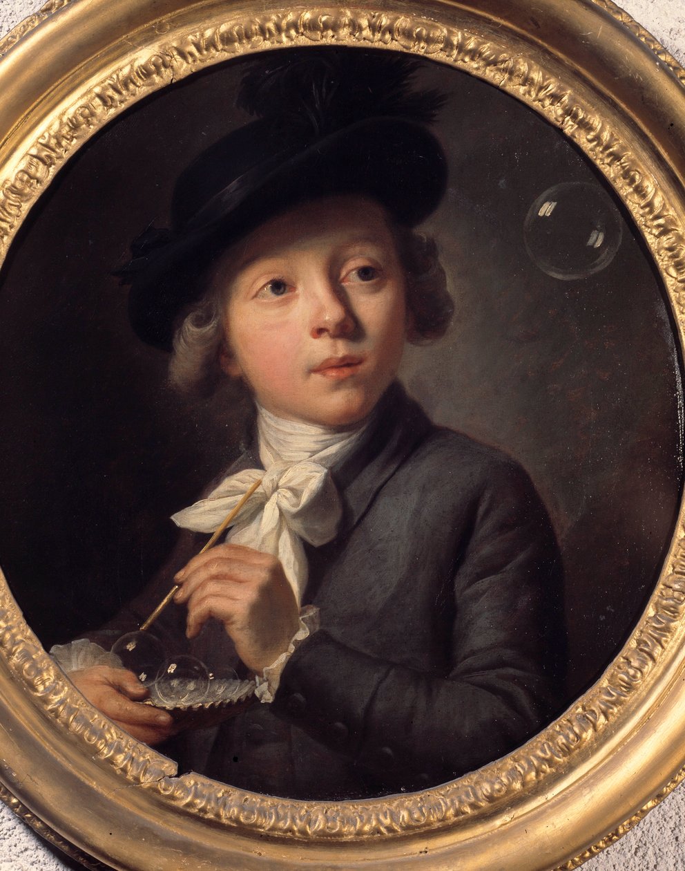 Bolhas de sabão ou um retrato de J. A. Laurens. Pintura de Melchior Wyrsch (1732-1798). 1784. Museu de Belas Artes de Besancon de Johann Melchior Joseph Wyrsch or Wursch