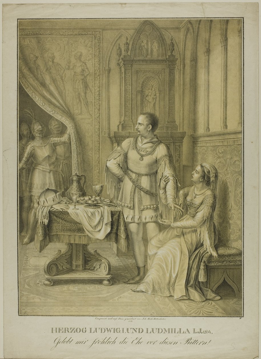 Duque Ludwig I e Ludmilla de Johann Michael Mettenleiter