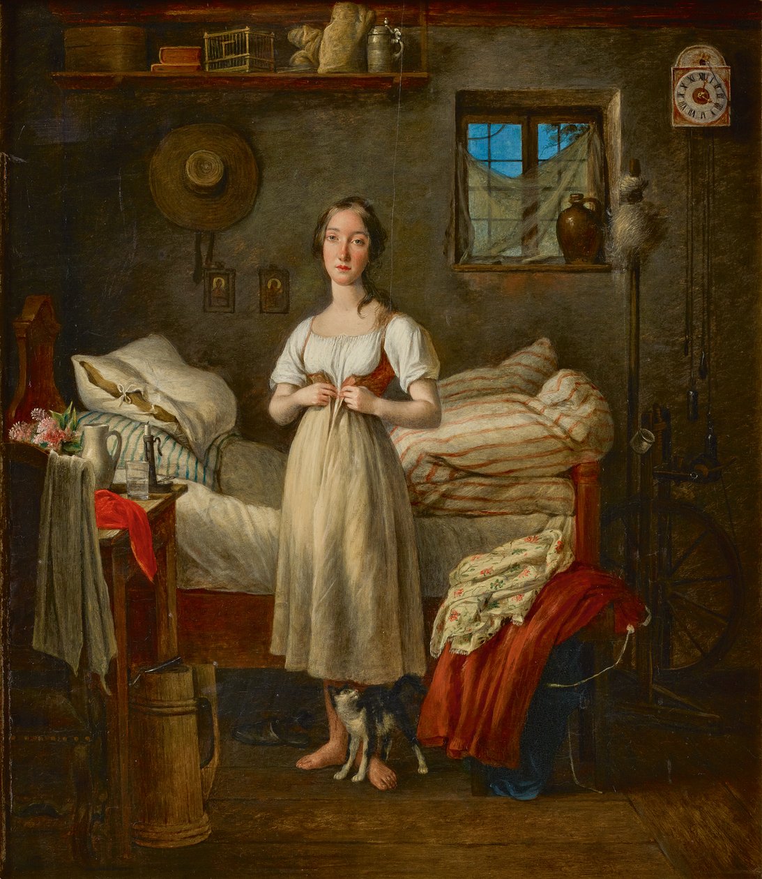 Retrete matinal de uma rapariga de Johann Michael Neder