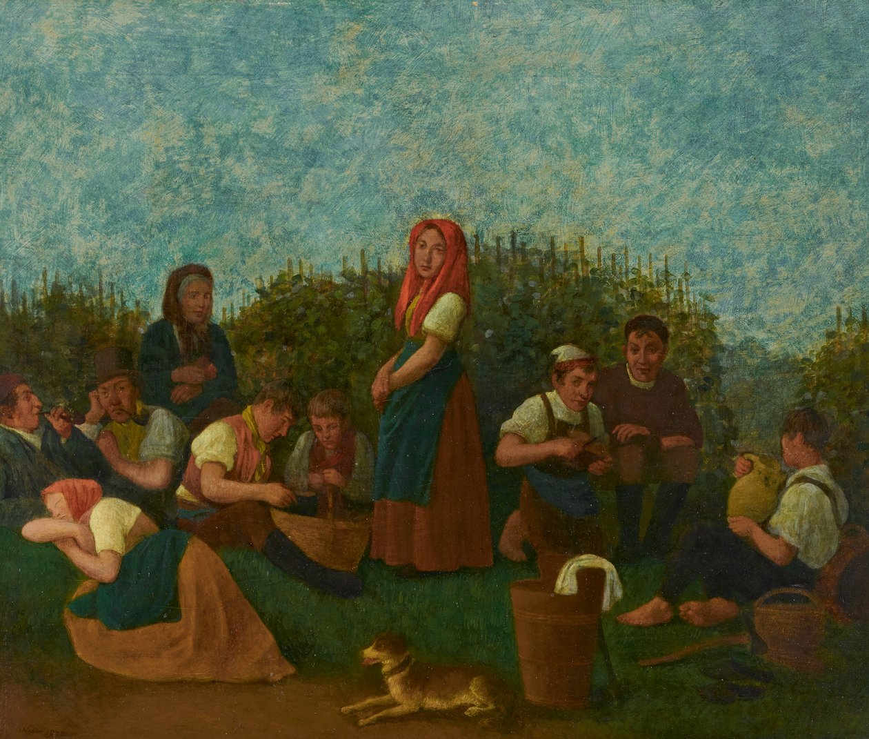 Descanse na vinha (a família Schreiber) de Johann Michael Neder