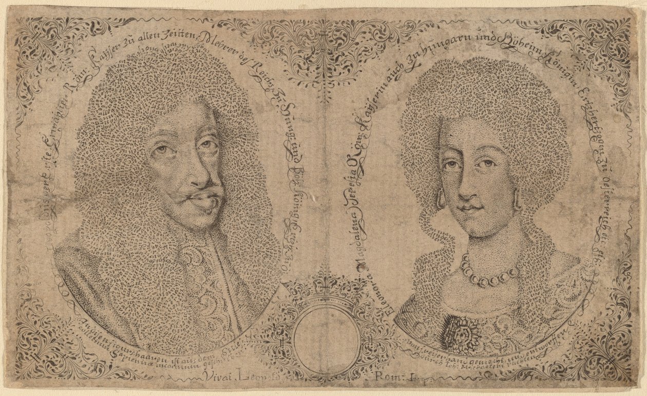 Leopoldo I e Leonor da Áustria de Johann Michael Puchler