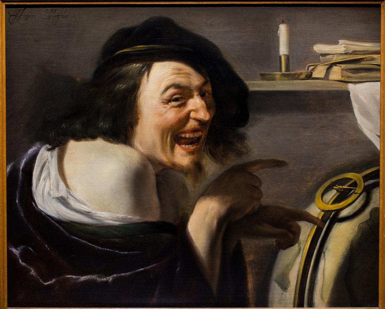 Demócrito, c. 1620 (Óleo sobre madeira) de Johann Moreelse