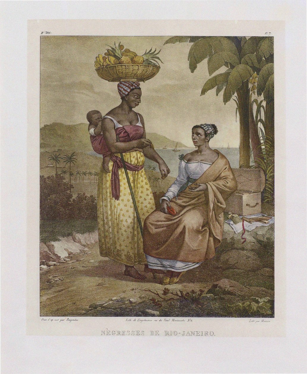 Mulheres negras do Rio de Janeiro. Da Viagem Pitoresca ao Brasil, 1835. de Johann Moritz Rugendas