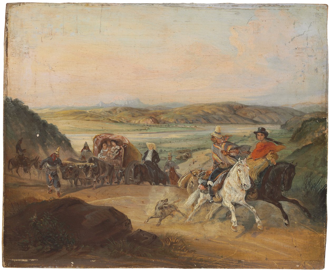 A estrada de Santiago para Valparaíso de Johann Moritz Rugendas