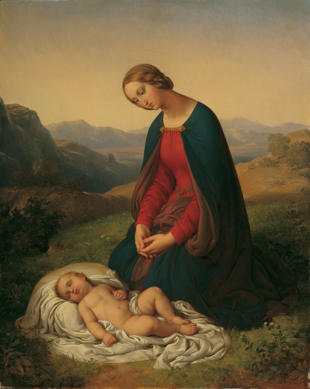 Maria adorando a criança de Johann Nepomuk Ender