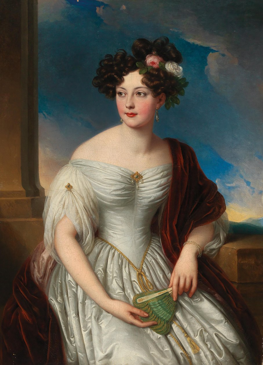 Retrato da Rainha Paulina Teresa de Württemberg 1800-1873, 1831. de Johann Nepomuk Ender