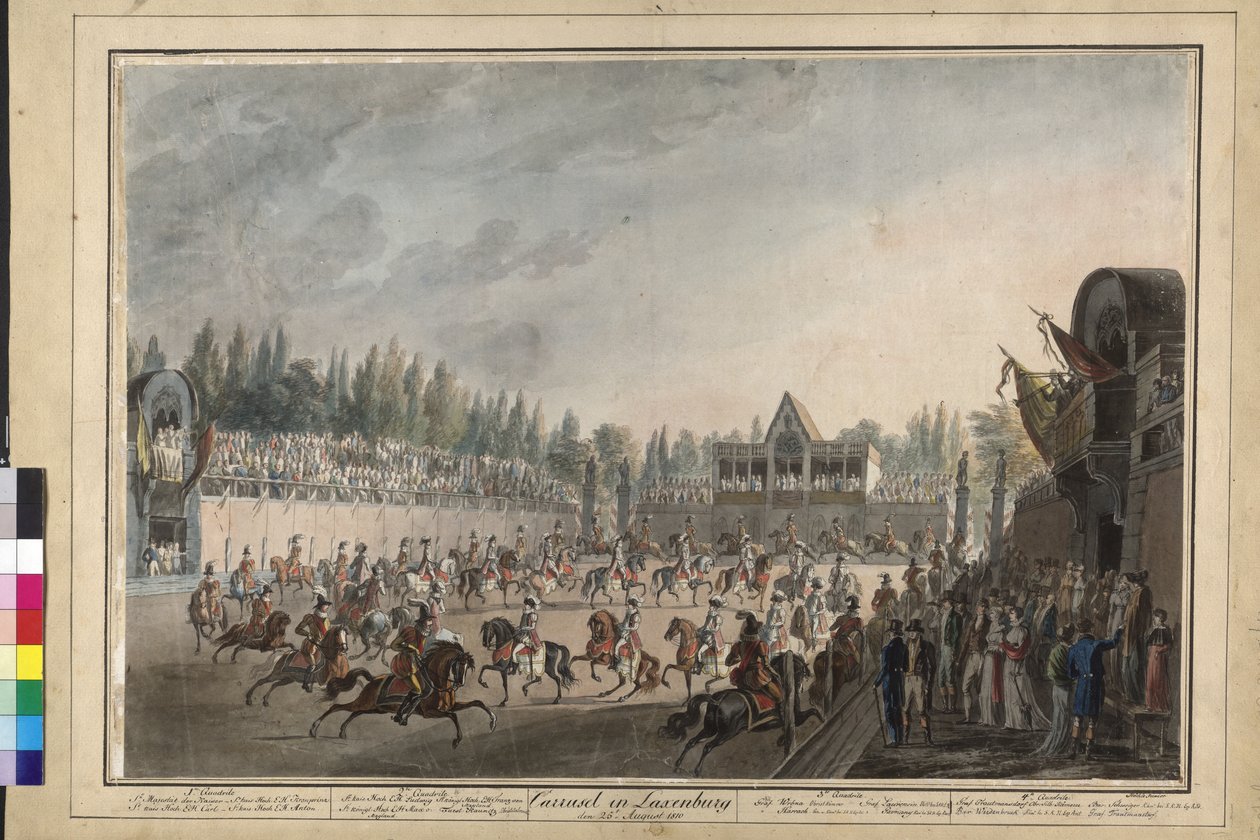 Carrossel em Laxenburg de Johann Nepomuk Hoechle