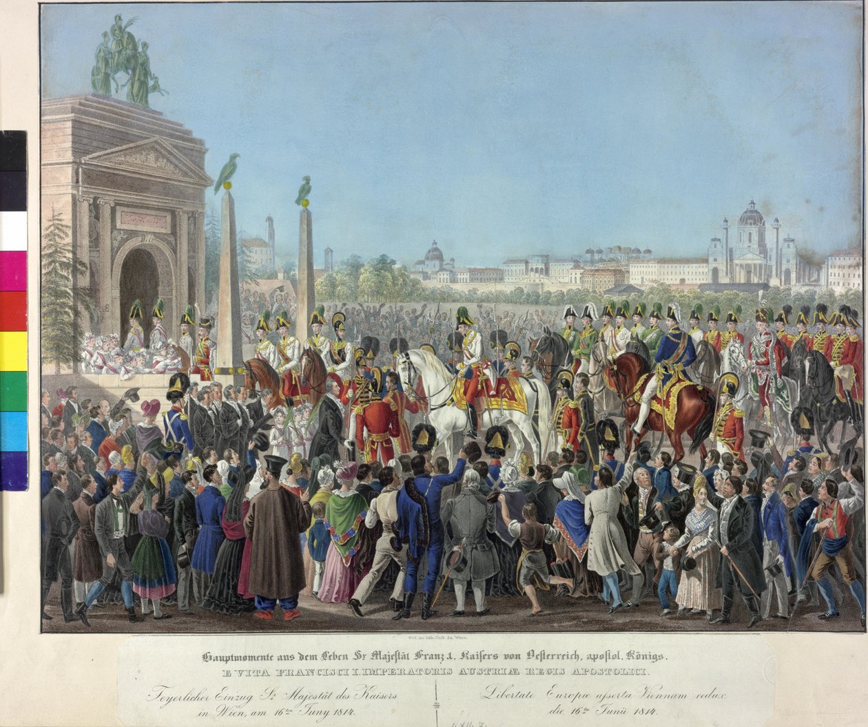 Entrada de Francisco I em 16.6.1814 em Viena de Johann Nepomuk Hoechle