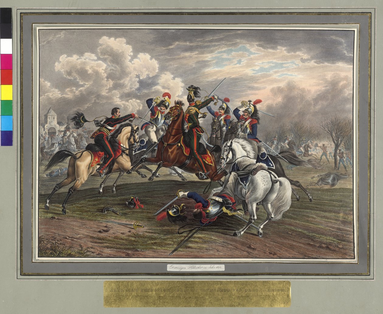 Frederic Dittmayer resgatou do cativeiro o coronel sargento barão de Trach dos couraceiros franceses em 17 de fevereiro de 1814 em Villeneuve de Johann Nepomuk Hoechle