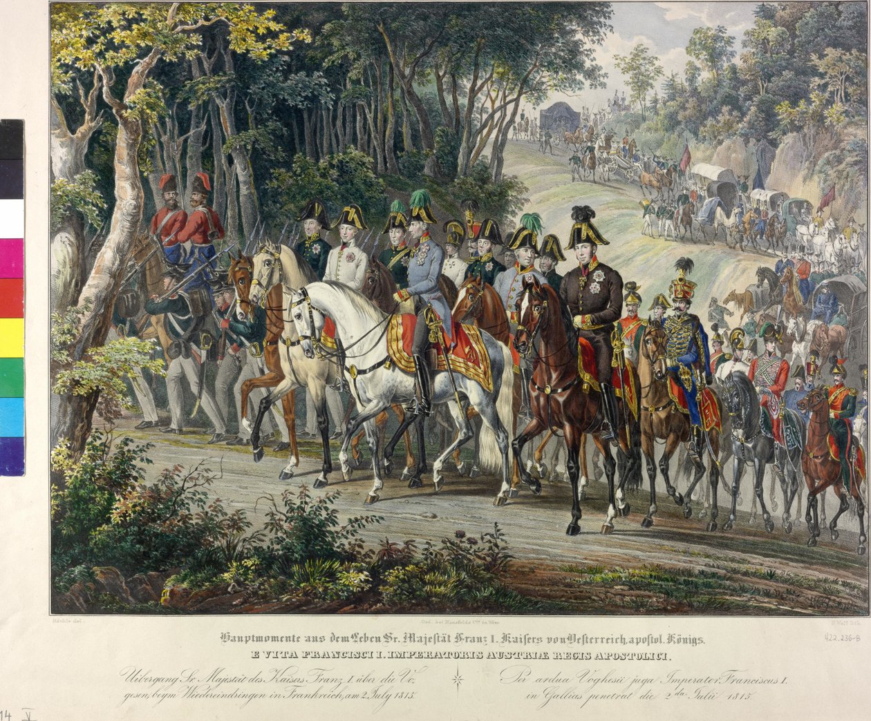 Cavalgada pelos Vosges 1815 de Johann Nepomuk Hoechle