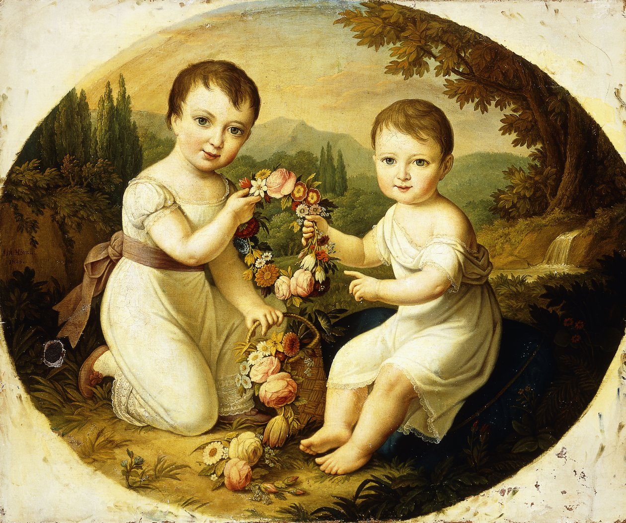 Napoleão e Josefina, 1825 de Johann Nepomuk Hofel