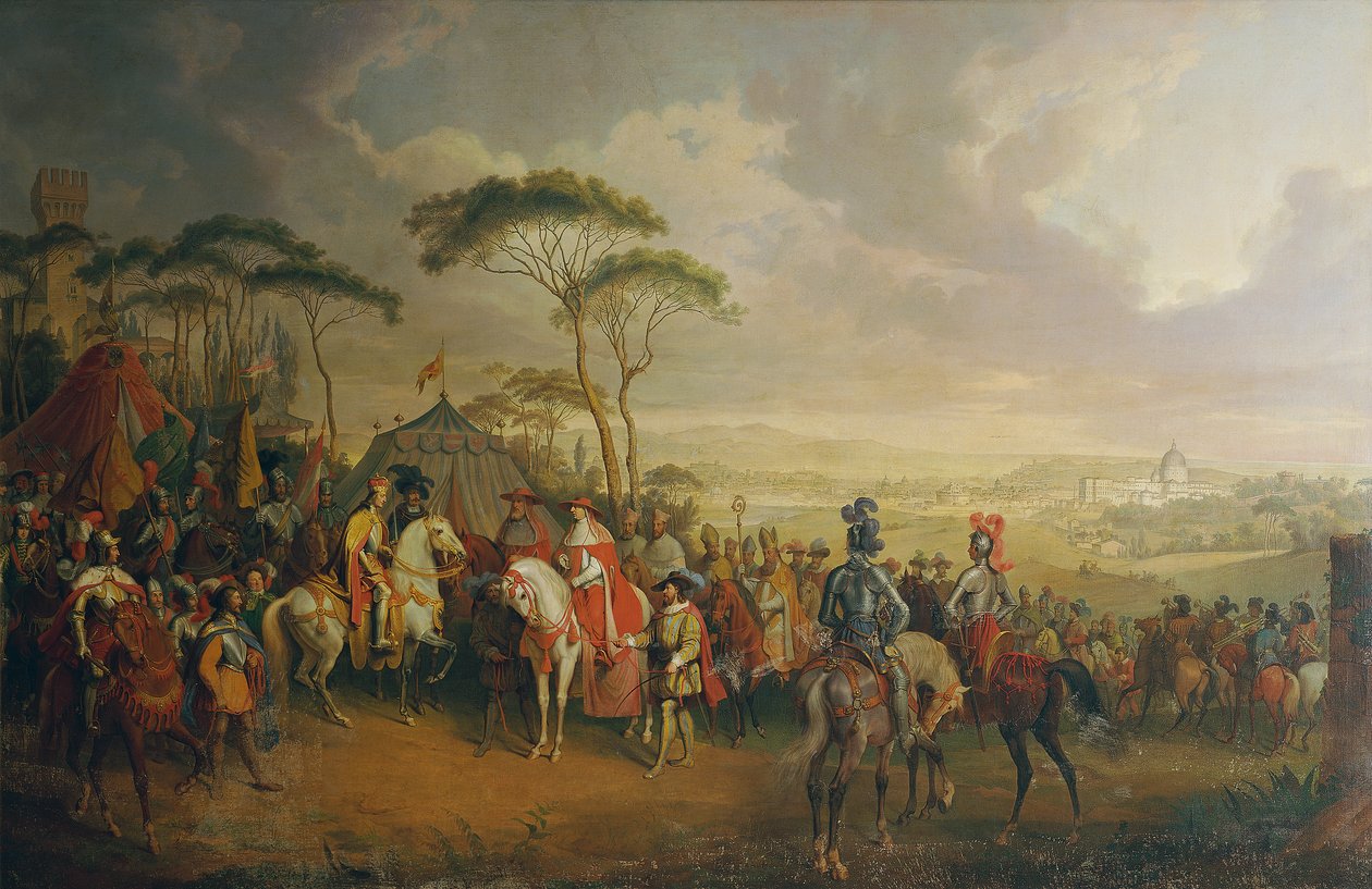 Entrada do imperador Frederico III. em Roma de Johann Nepomuk Höchle