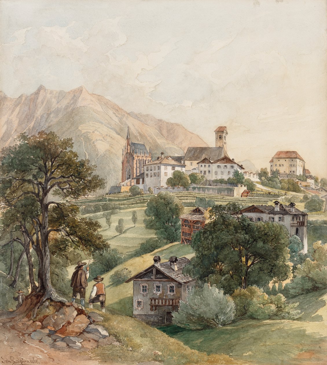 Schenna perto de Merano de Johann Nepomuk Passini