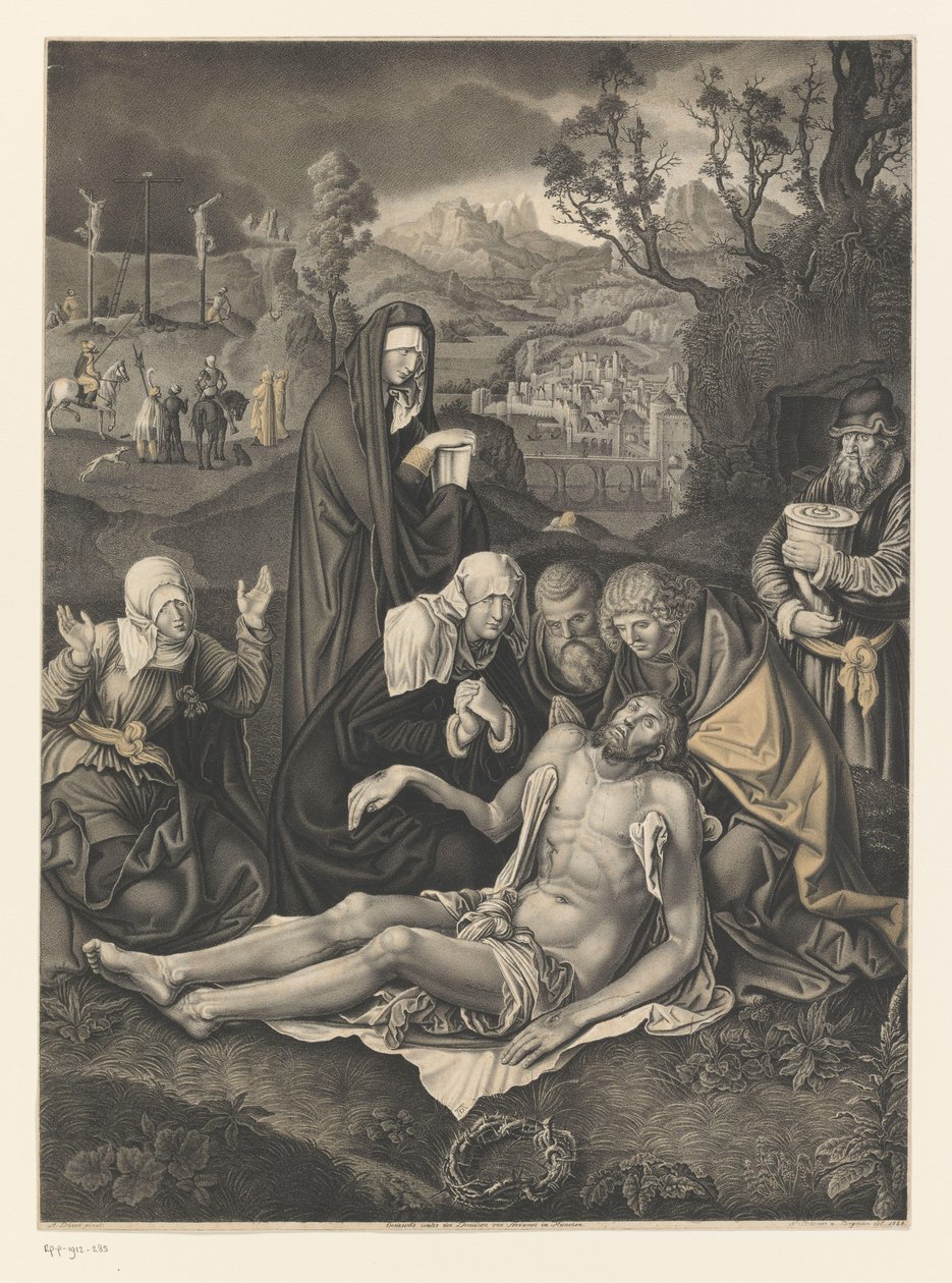 Lamentação de Cristo Obras da coleção dos irmãos Boisserée (título da série) Galerie des Frères Boisserée (título da série) de Johann Nepomuk Strixner