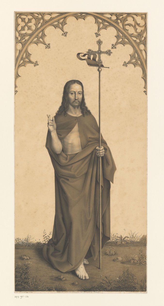 Cristo com equipe Obras da coleção dos irmãos Boisserée (título da série) Galerie des Frères Boisserée (título da série) de Johann Nepomuk Strixner