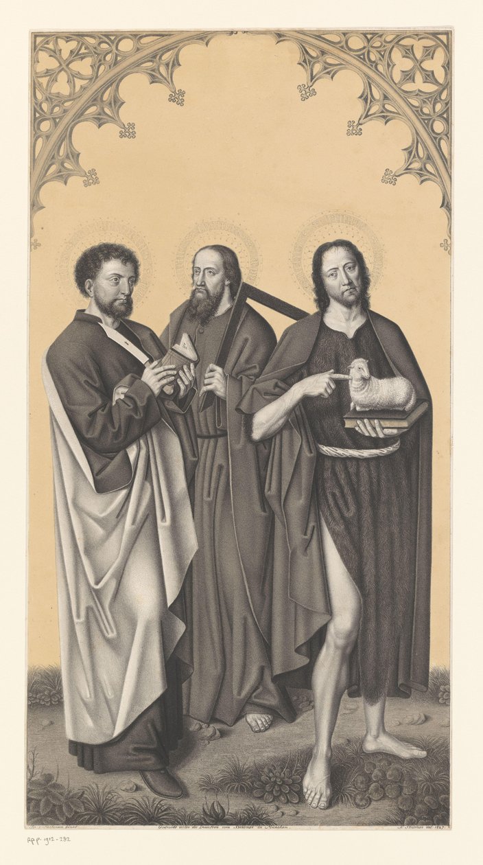 São Bartolomeu, Tomé e João Baptista
Obras da colecção dos irmãos Boisserée (título da série)
Galerie des Frères Boisserée (título da série) de Johann Nepomuk Strixner