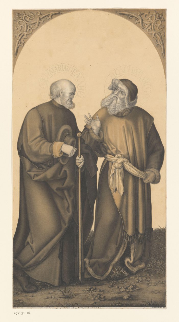 São José e Joaquim Obras da coleção dos irmãos Boisserée (título da série) Galerie des Frères Boisserée (título da série) de Johann Nepomuk Strixner